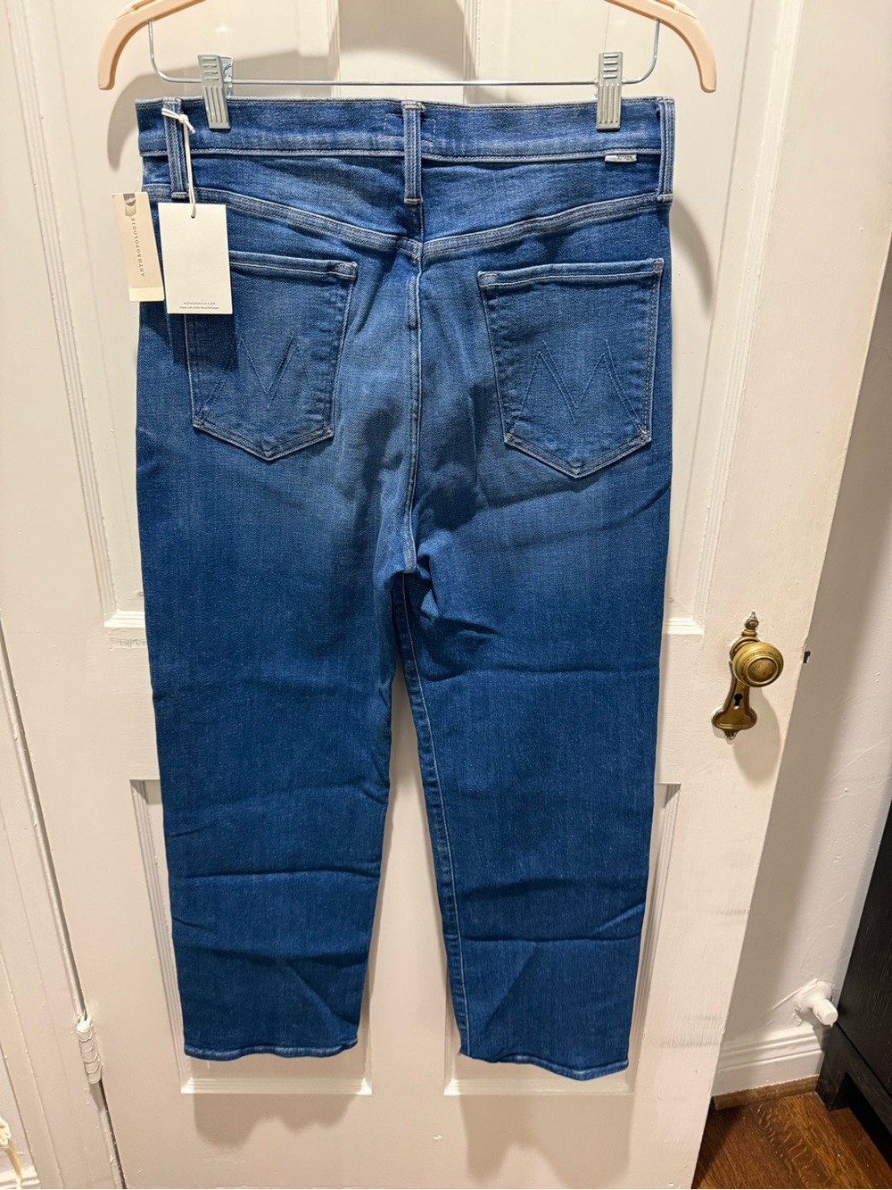 MOTHER denim - High-Rise Women’s Blue Button-Fly Jeans - Picture 3 of 5